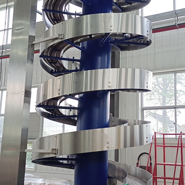 Spiral Conveyor China Type at Conveyor na kung saan ang Linkup na may packing machine